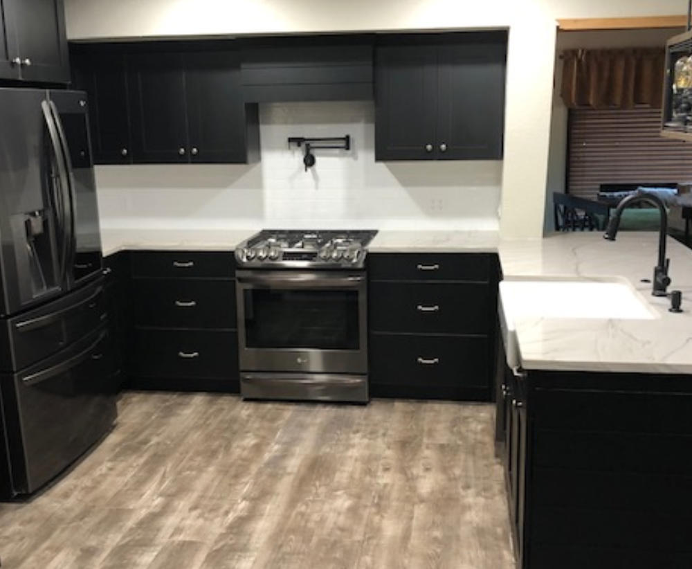 A modern kitchen remodel by Inferno Construction.
